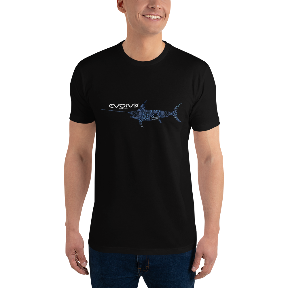 Marlin Tribal Premium Men’s Fitted Tee 01